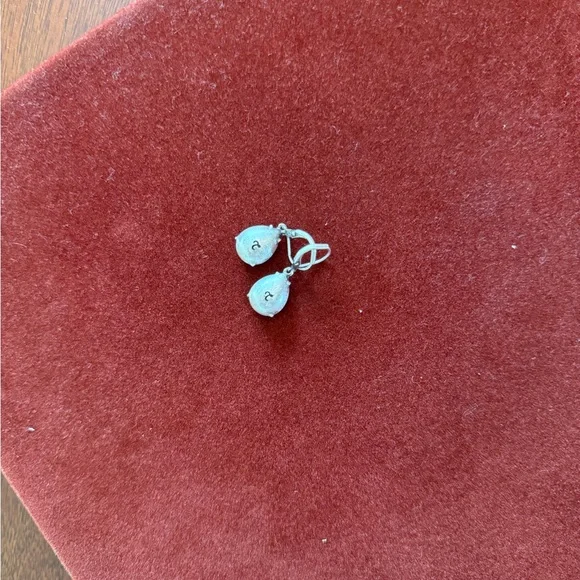 Touchstone Crystal Silver Teardrop Earrings - Picture 2 of 3